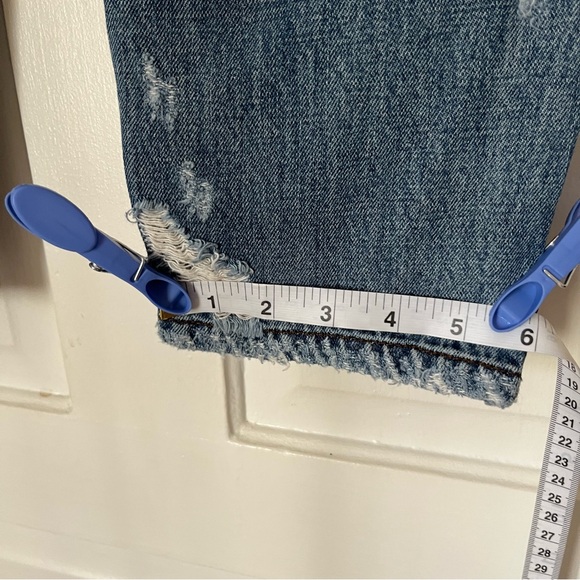 Y2K Miss Sixty Painted Barrel Distressed Denim | size 23 - Picture 7 of 16